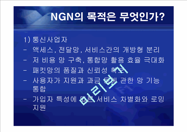 [공학][통신] 정보통신 NGN[Next Generation Network] 정의와 미래   (7 )